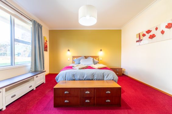 Red Room comfortable queen-size bed